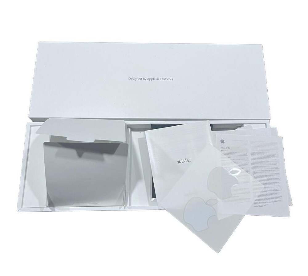 Apple iMac Keyboard Box with Documentation and Apple Stickers